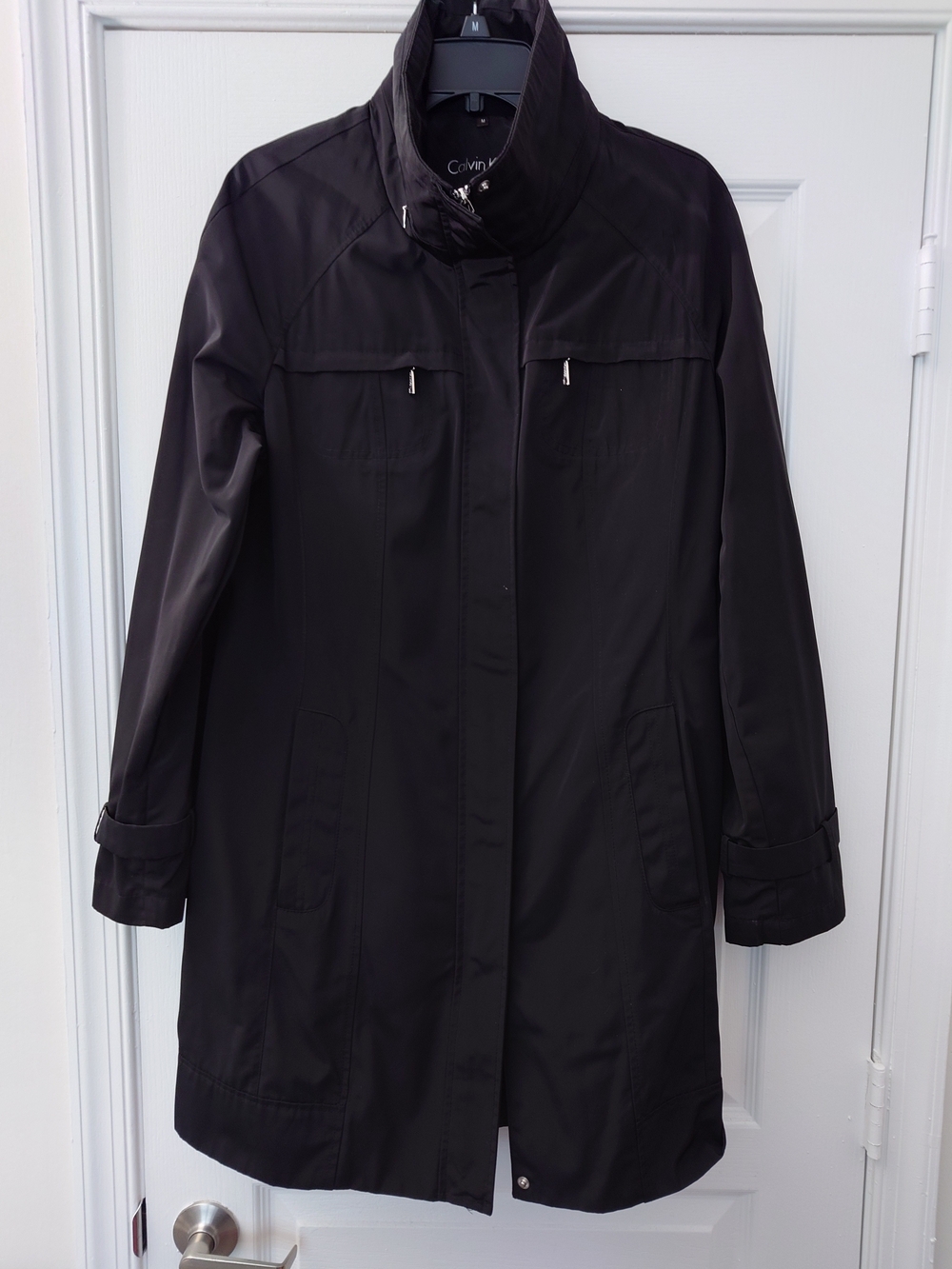 Calvin Klein Women's Black Anorak Coat Size M